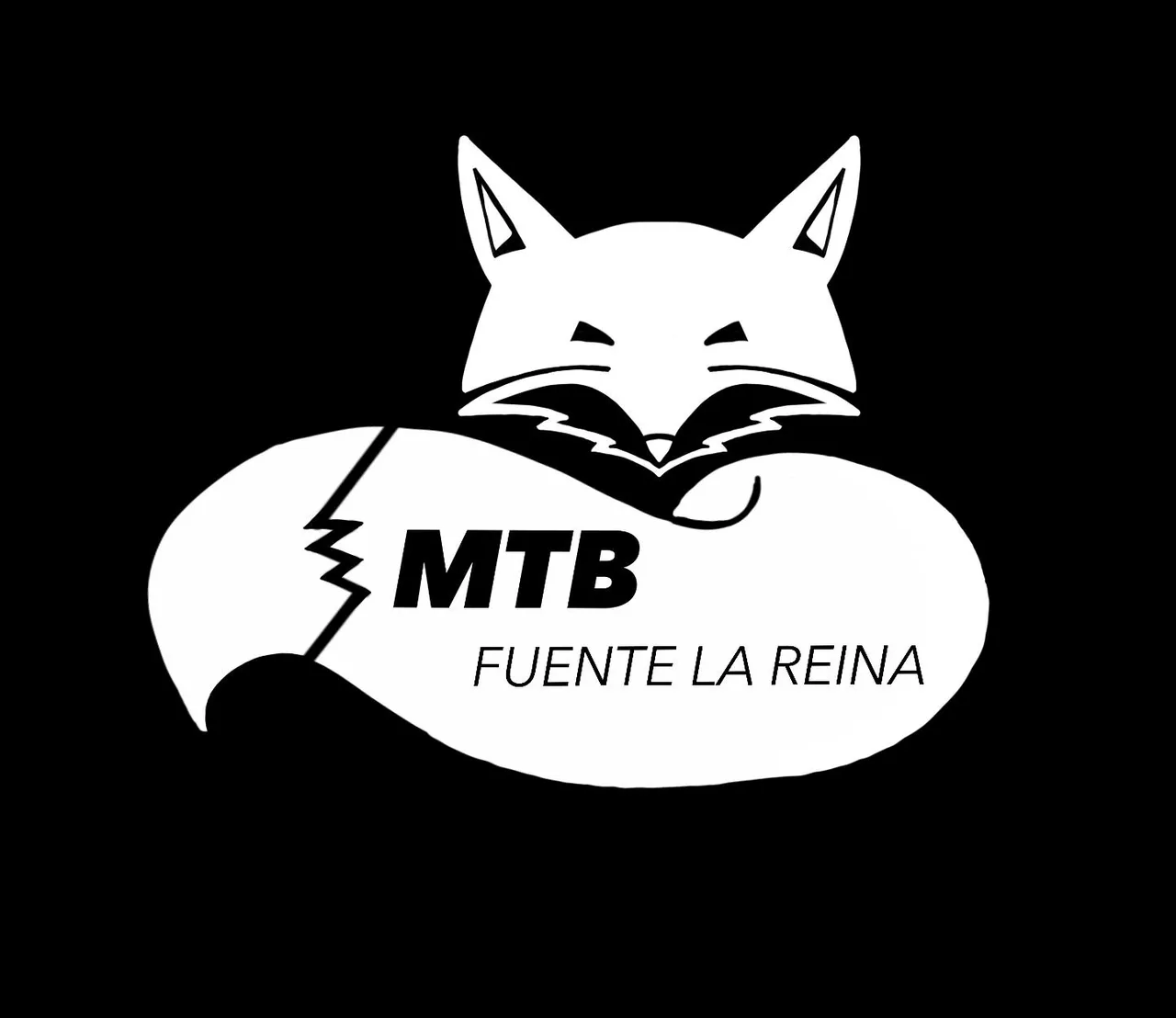 El logo del zorro con el texto MTB Fuente la Reina
